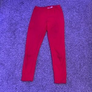Red leggings